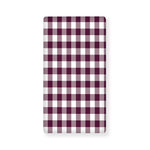 Burgundy And White Check Pattern Print Baby Crib Sheet