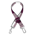 Burgundy And White Check Pattern Print Dog Seat Belt