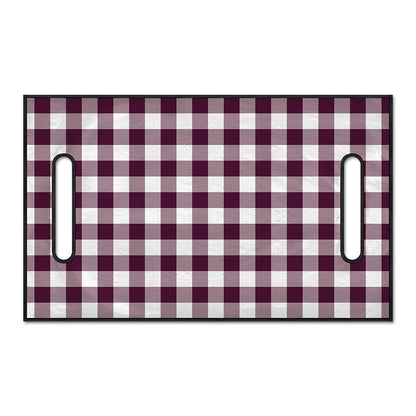 Burgundy And White Check Pattern Print Golf Cart Seat Cover