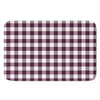 Burgundy And White Check Pattern Print Indoor Door Mat