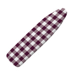 Burgundy And White Check Pattern Print Ironing Board Cover