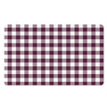 Burgundy And White Check Pattern Print Polyester Doormat