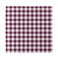 Burgundy And White Check Pattern Print Silk Bandana