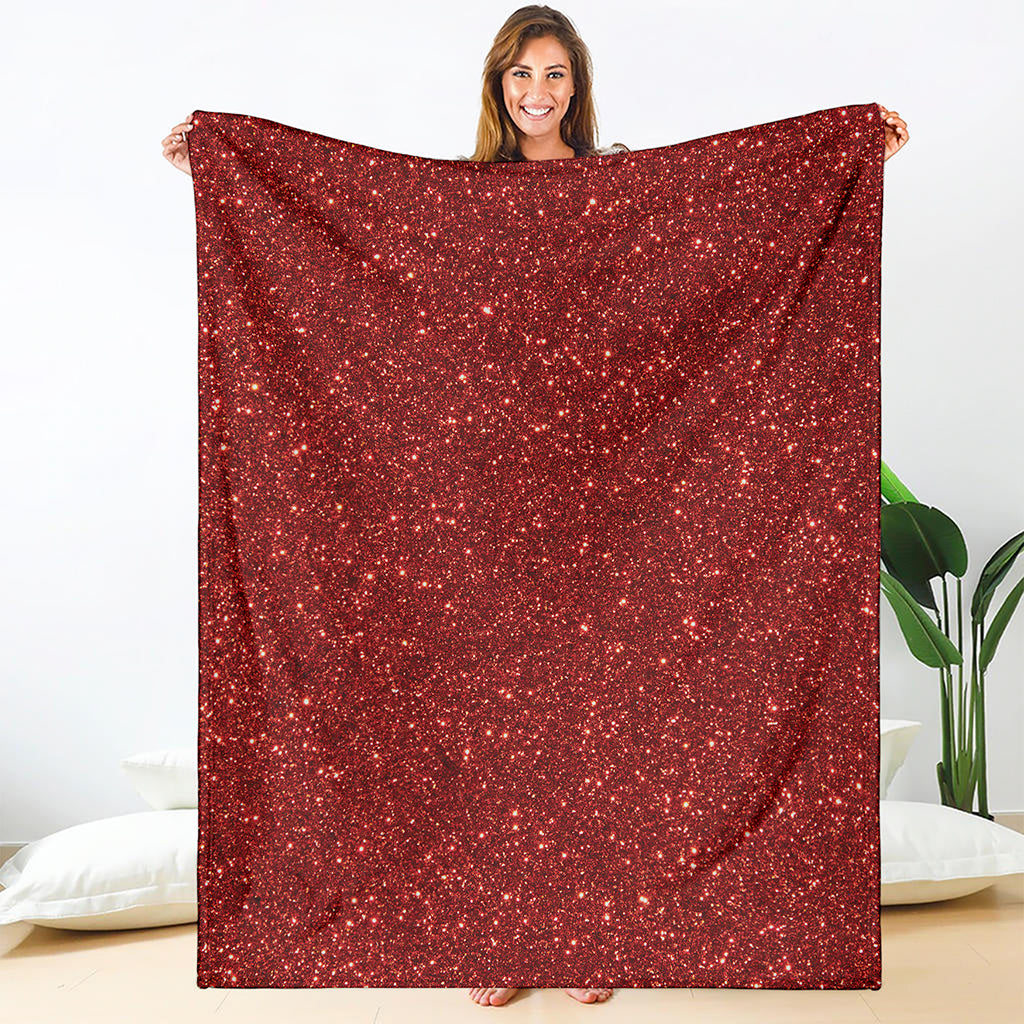 Burgundy (NOT Real) Glitter Print Blanket