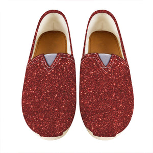 Burgundy Glitter Artwork Print (NOT Real Glitter) Casual Shoes