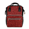 Burgundy Glitter Artwork Print (NOT Real Glitter) Diaper Bag