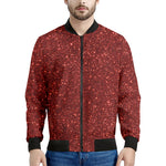 Burgundy Glitter Artwork Print (NOT Real Glitter) Men's Bomber Jacket