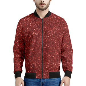 Burgundy Glitter Artwork Print (NOT Real Glitter) Men's Bomber Jacket