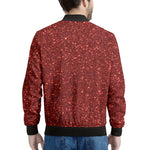 Burgundy Glitter Artwork Print (NOT Real Glitter) Men's Bomber Jacket