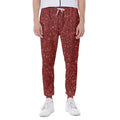 Burgundy (NOT Real) Glitter Print Joggers