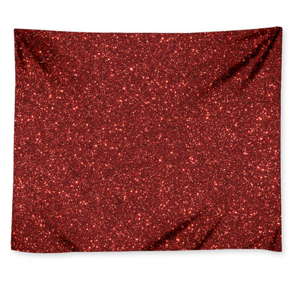 Burgundy Glitter Artwork Print (NOT Real Glitter) Tapestry