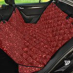 Burgundy (NOT Real) Glitter Print Pet Car Back Seat Cover