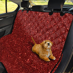 Burgundy (NOT Real) Glitter Print Pet Car Back Seat Cover