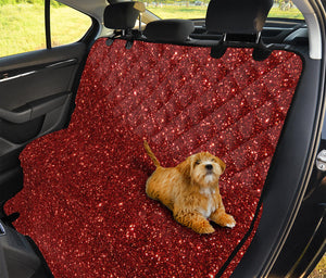 Burgundy (NOT Real) Glitter Print Pet Car Back Seat Cover