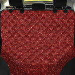 Burgundy (NOT Real) Glitter Print Pet Car Back Seat Cover