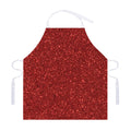 Burgundy (NOT Real) Glitter Print Adjustable Apron