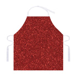 Burgundy (NOT Real) Glitter Print Adjustable Apron