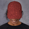 Burgundy (NOT Real) Glitter Print Baseball Cap