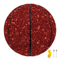 Burgundy (NOT Real) Glitter Print Basketball