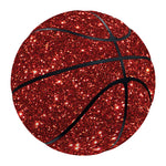 Burgundy (NOT Real) Glitter Print Basketball