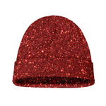 Burgundy (NOT Real) Glitter Print Beanie