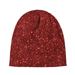 Burgundy (NOT Real) Glitter Print Beanie