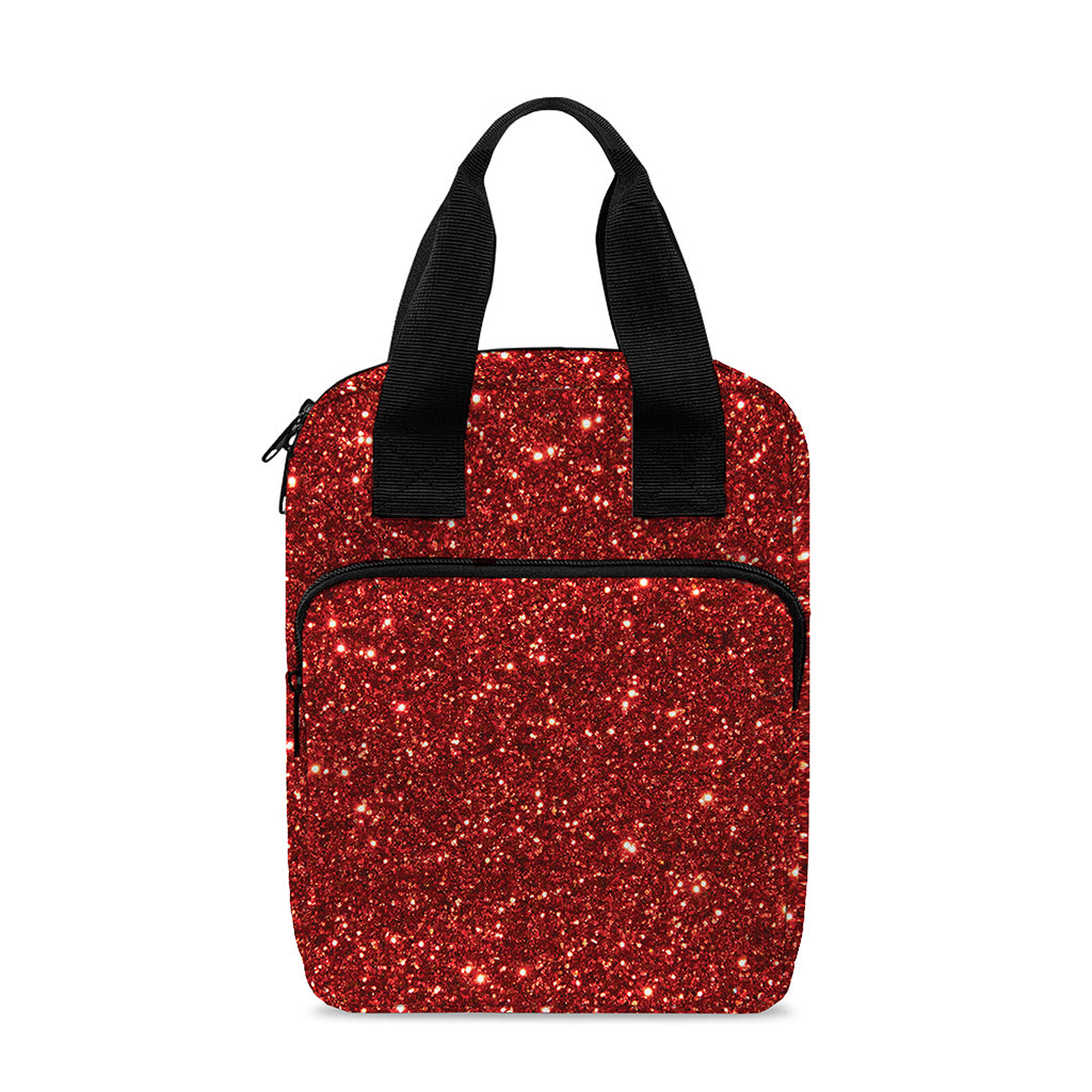 Burgundy (NOT Real) Glitter Print Bible Tote Bag