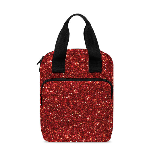 Burgundy (NOT Real) Glitter Print Bible Tote Bag