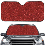 Burgundy (NOT Real) Glitter Print Car Windshield Sun Shade