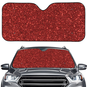 Burgundy (NOT Real) Glitter Print Car Windshield Sun Shade