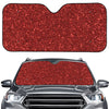 Burgundy (NOT Real) Glitter Print Car Windshield Sun Shade