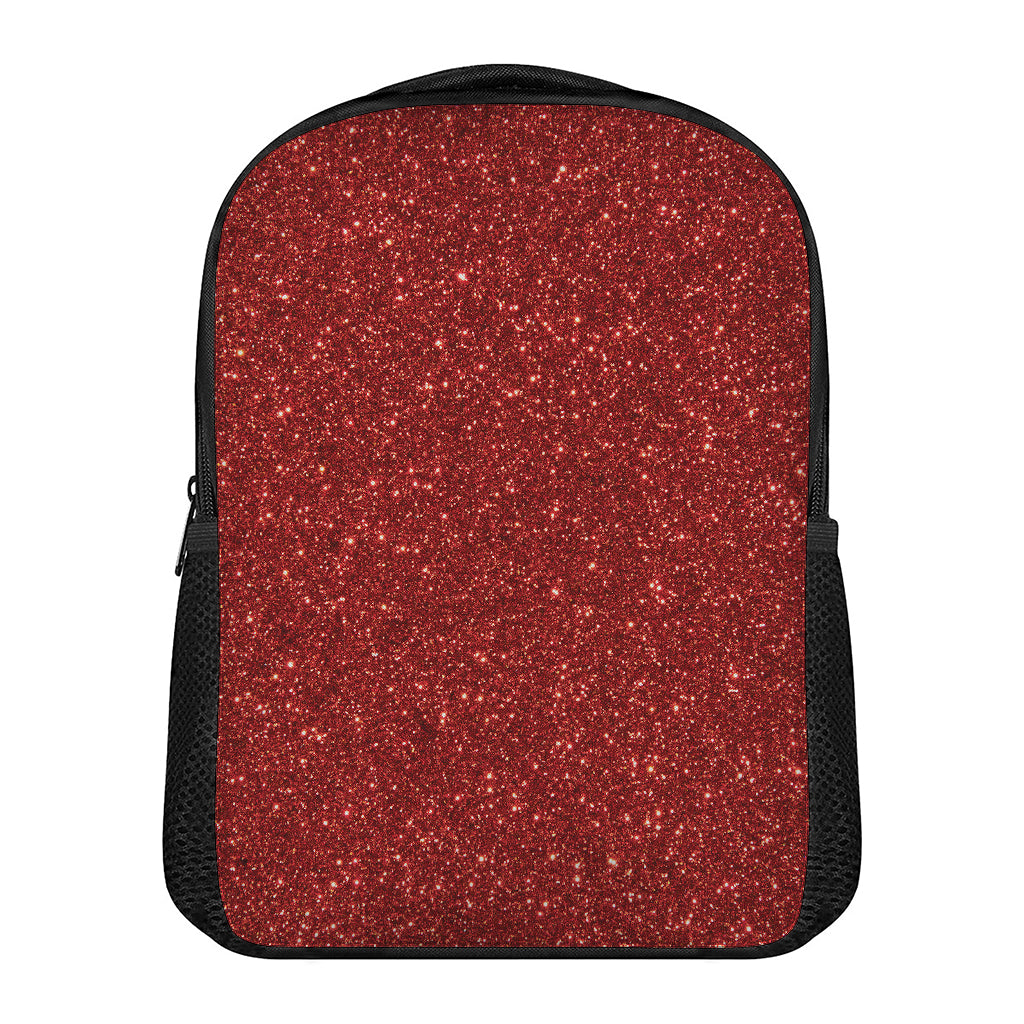 Burgundy (NOT Real) Glitter Print Casual Backpack