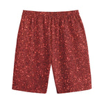 Burgundy (NOT Real) Glitter Print Cotton Shorts