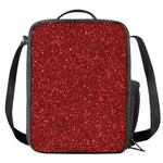 Burgundy (NOT Real) Glitter Print Crossbody Lunch Bag