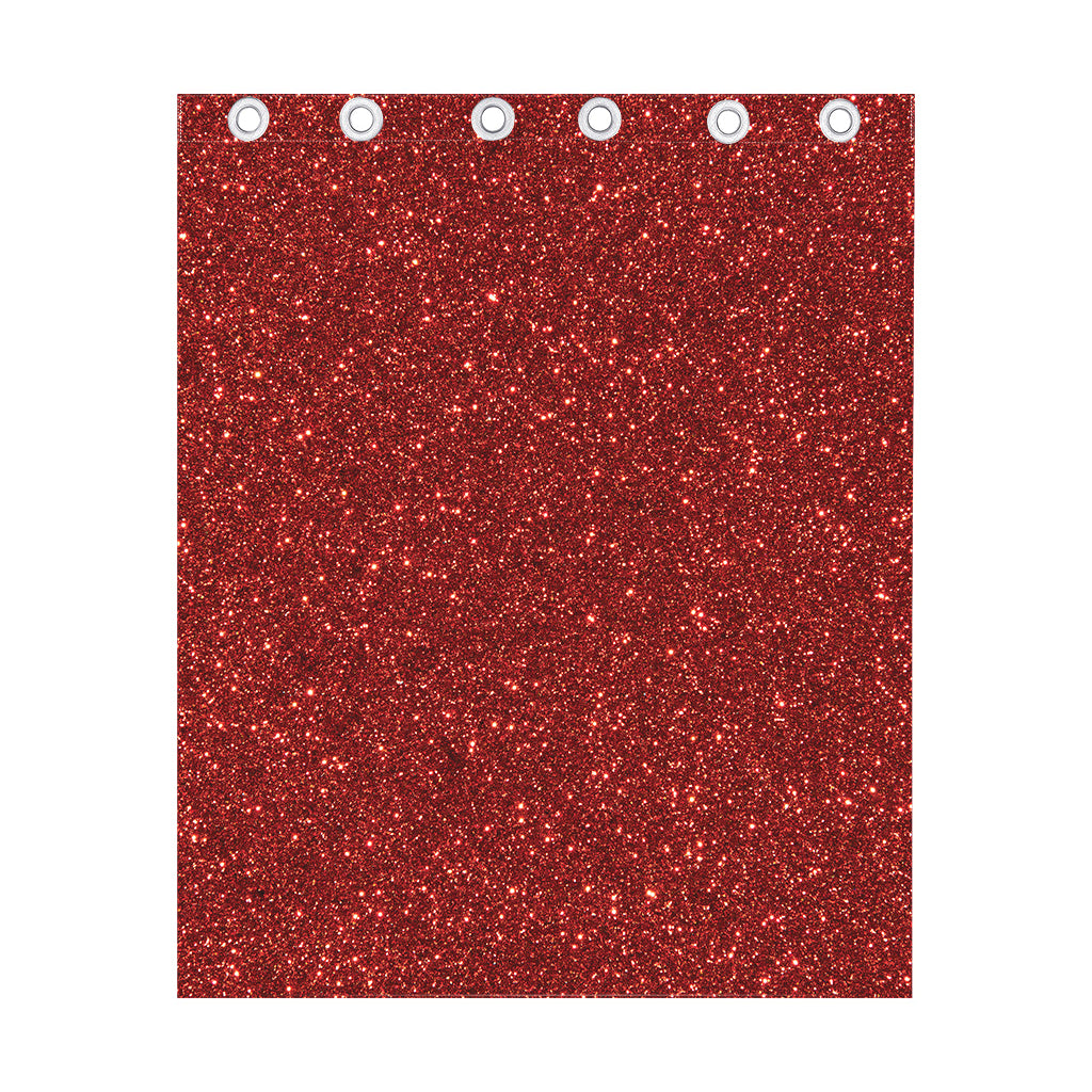 Burgundy (NOT Real) Glitter Print Curtain