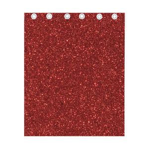 Burgundy (NOT Real) Glitter Print Curtain