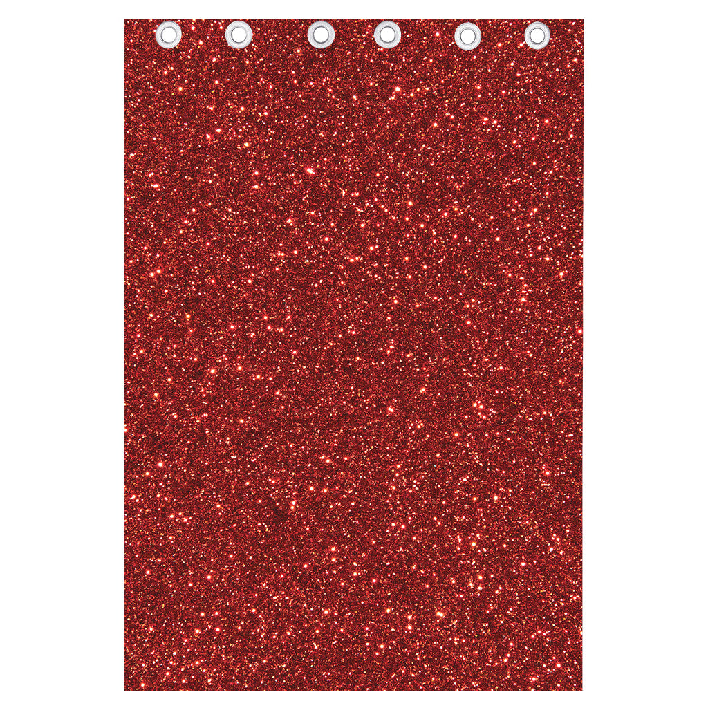 Burgundy (NOT Real) Glitter Print Curtain