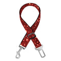 Burgundy (NOT Real) Glitter Print Dog Seat Belt