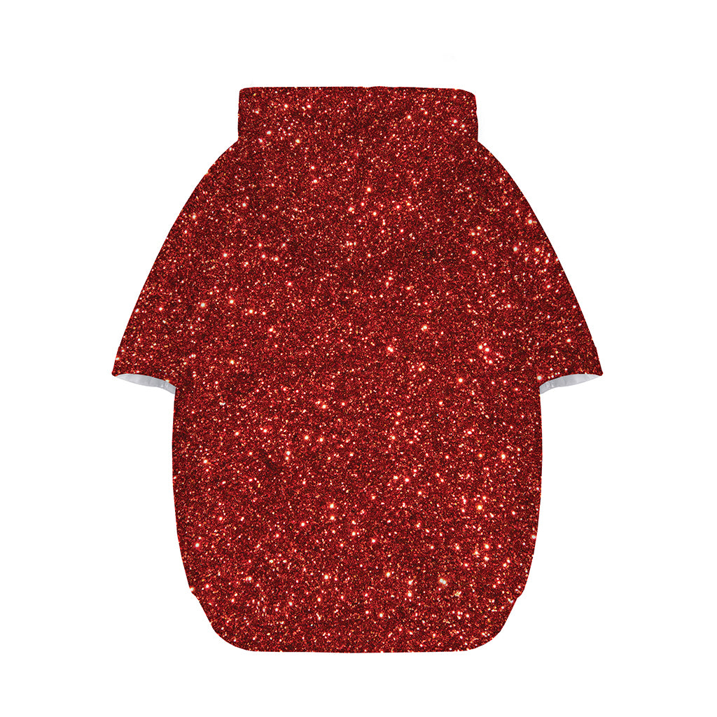 Burgundy (NOT Real) Glitter Print Dog Zip Up Hoodie