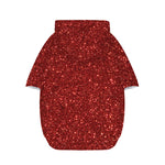 Burgundy (NOT Real) Glitter Print Dog Zip Up Hoodie