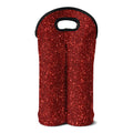 Burgundy (NOT Real) Glitter Print Double Neoprene Wine Tote