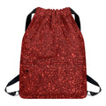 Burgundy (NOT Real) Glitter Print Drawstring Backpack