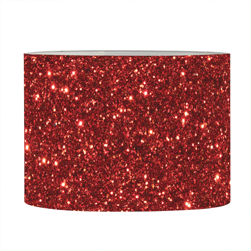 Burgundy (NOT Real) Glitter Print Drum Lamp Shade
