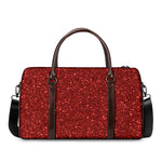 Burgundy (NOT Real) Glitter Print Duffle Bag