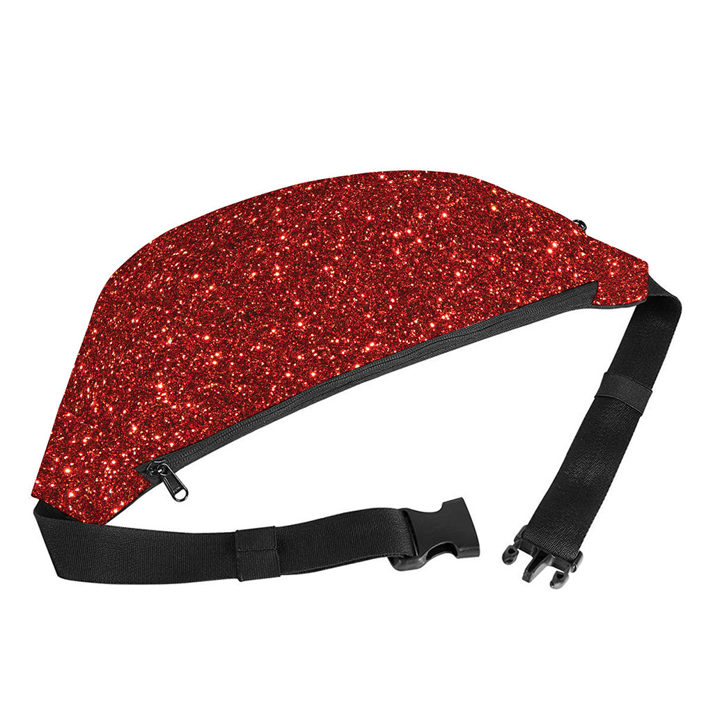 Burgundy (NOT Real) Glitter Print Fanny Pack