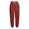 Burgundy (NOT Real) Glitter Print Fleece Lined Knit Pants