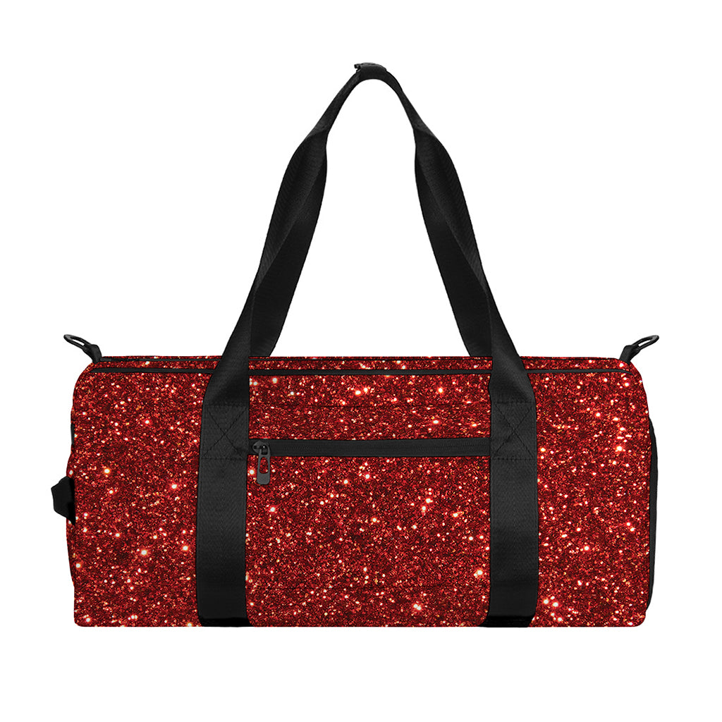 Burgundy (NOT Real) Glitter Print Gym Bag