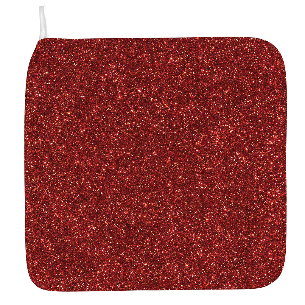 Burgundy (NOT Real) Glitter Print Hand Towel