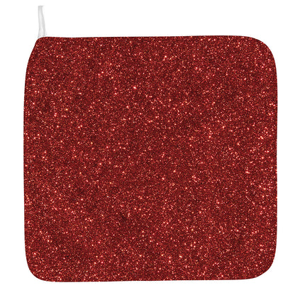 Burgundy (NOT Real) Glitter Print Hand Towel