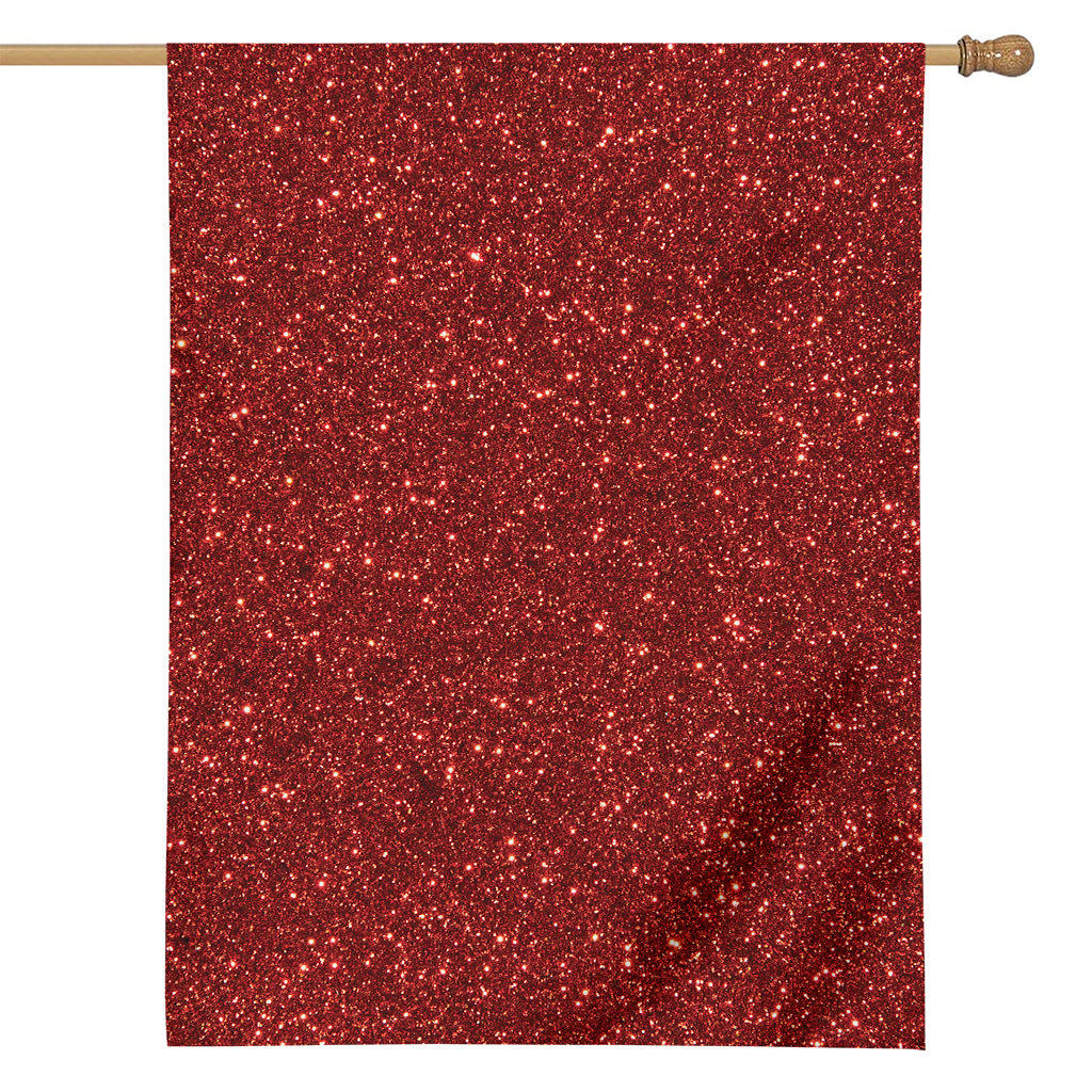 Burgundy (NOT Real) Glitter Print House Flag